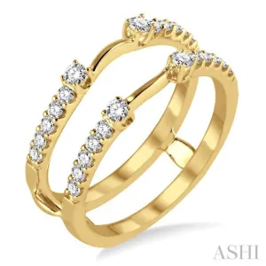 3/8 ctw Round Cut Diamond Insert Ring in 14K Yellow Gold 3/8 ctw Round Cut Diamond Insert Ring in 14K Yellow Gold