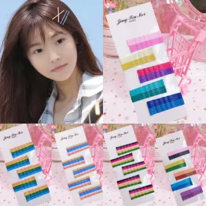 50 packs of Ya Ya with hairpin candy color small clips Korean net red color wind word chuck jewelry card female