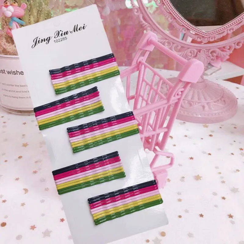 50 packs of Ya Ya with hairpin candy color small clips Korean net red color wind word chuck jewelry card female