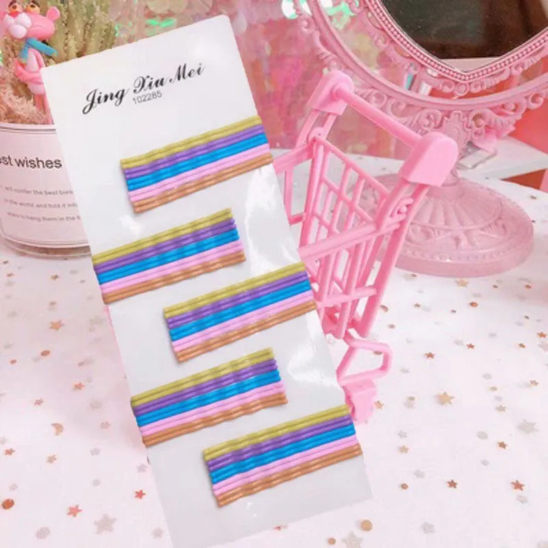 50 packs of Ya Ya with hairpin candy color small clips Korean net red color wind word chuck jewelry card female