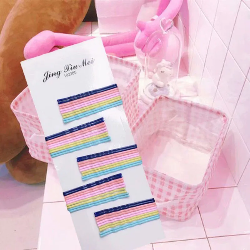 50 packs of Ya Ya with hairpin candy color small clips Korean net red color wind word chuck jewelry card female