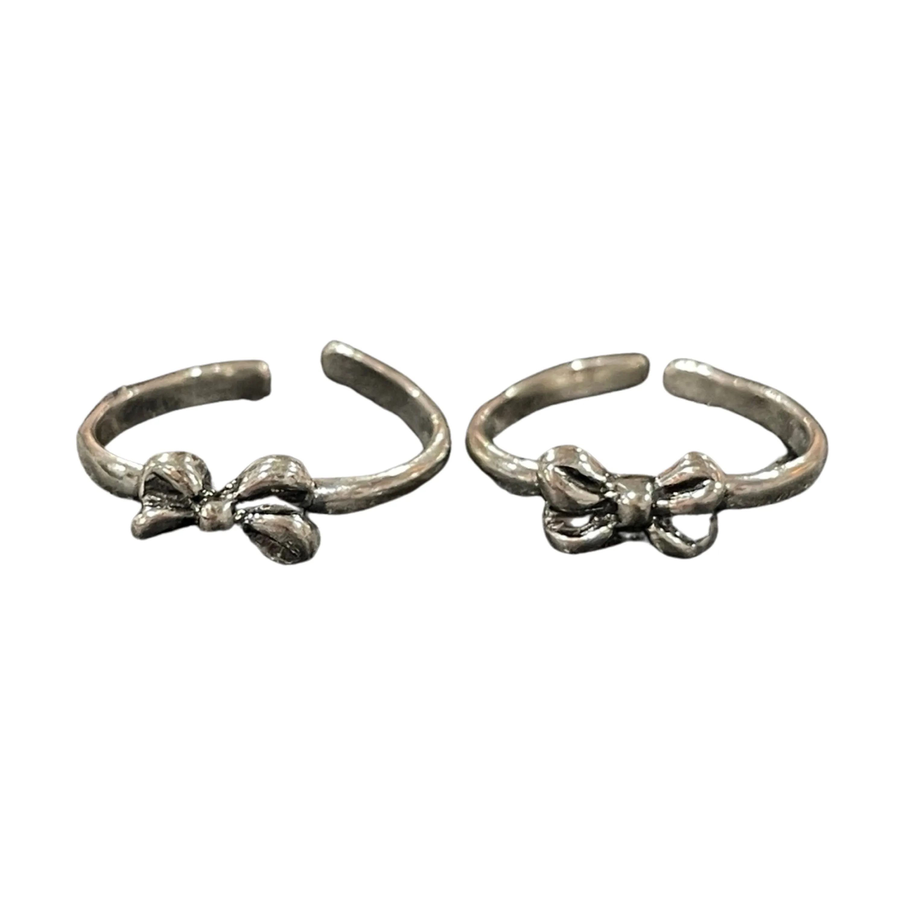 925 Sterling Silver Multicolor Toe-rings - Design #11