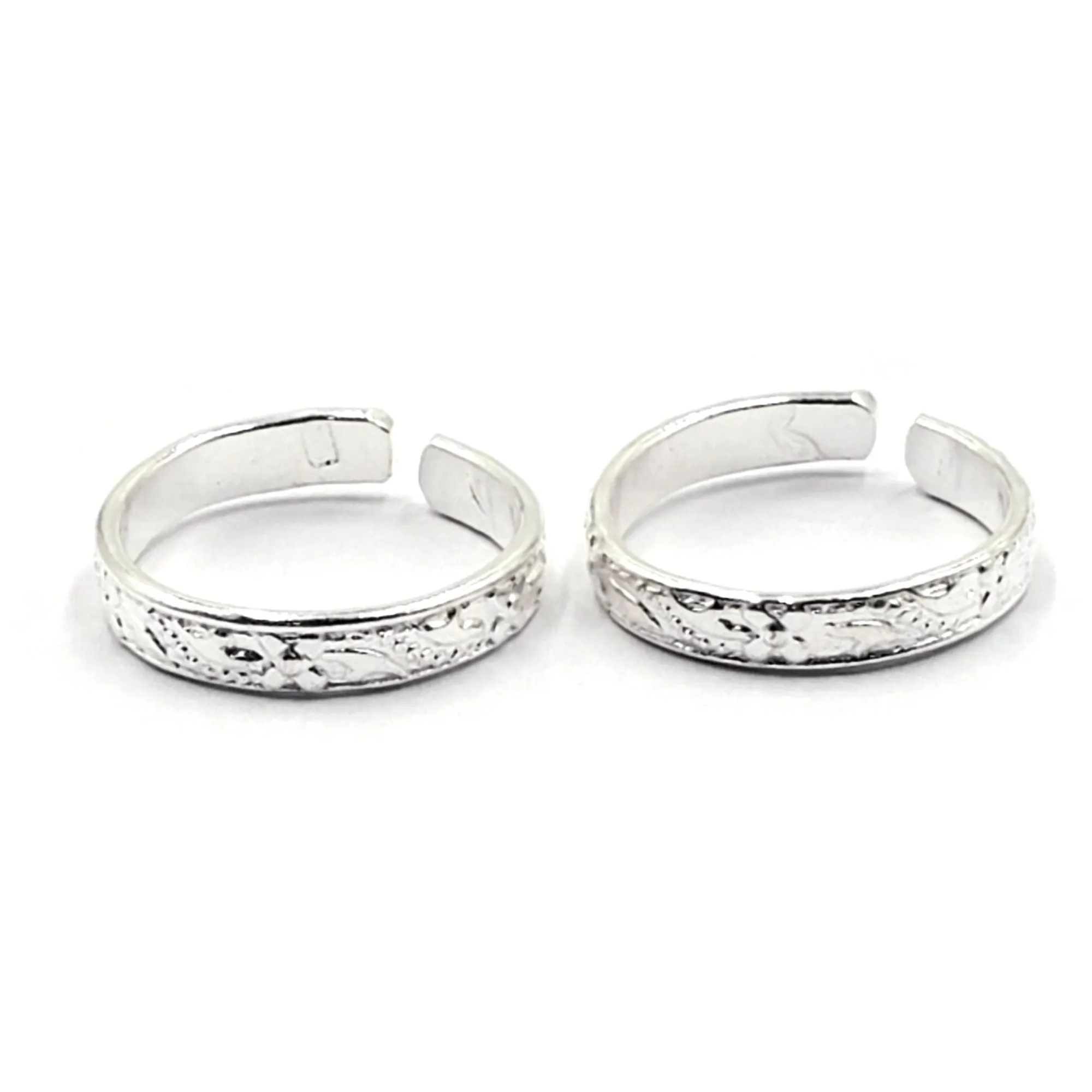 925 Sterling Silver Multicolor Toe-rings - Design #24