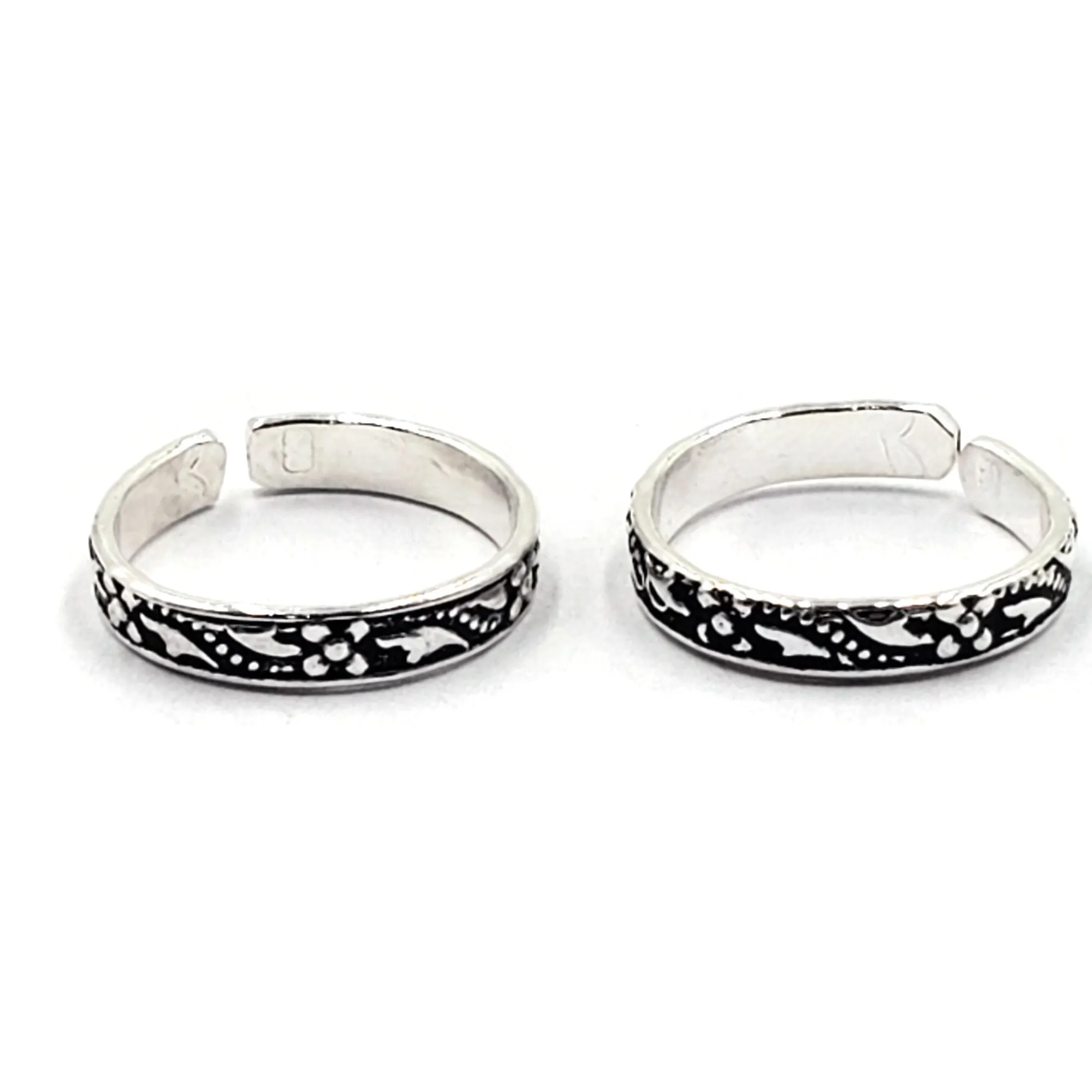 925 Sterling Silver Multicolor Toe-rings - Design #24
