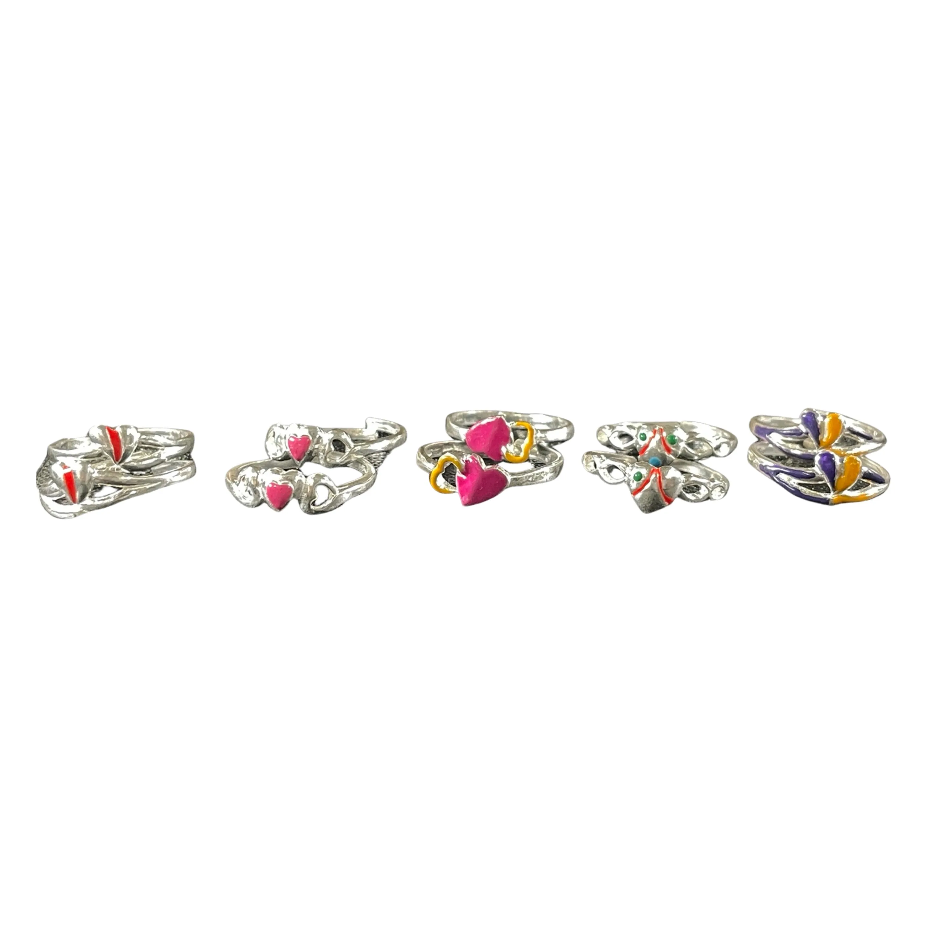 925 Sterling Silver Toe-rings (Pack of 5 Pairs)- Set #17