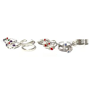925 Sterling Silver Toe-rings (Set Of Five Pairs)- Set #06