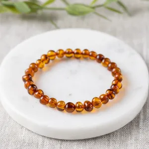 Adults | Dark Cognac Baltic Amber Bracelet