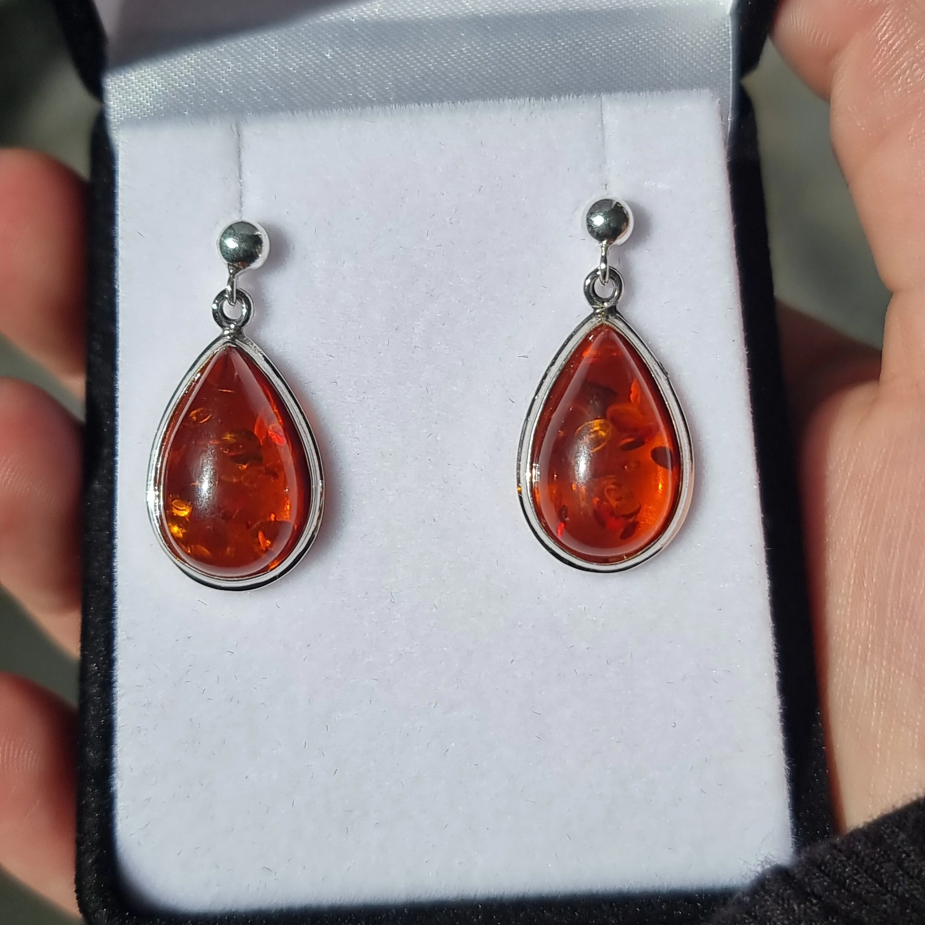 Amber earrings