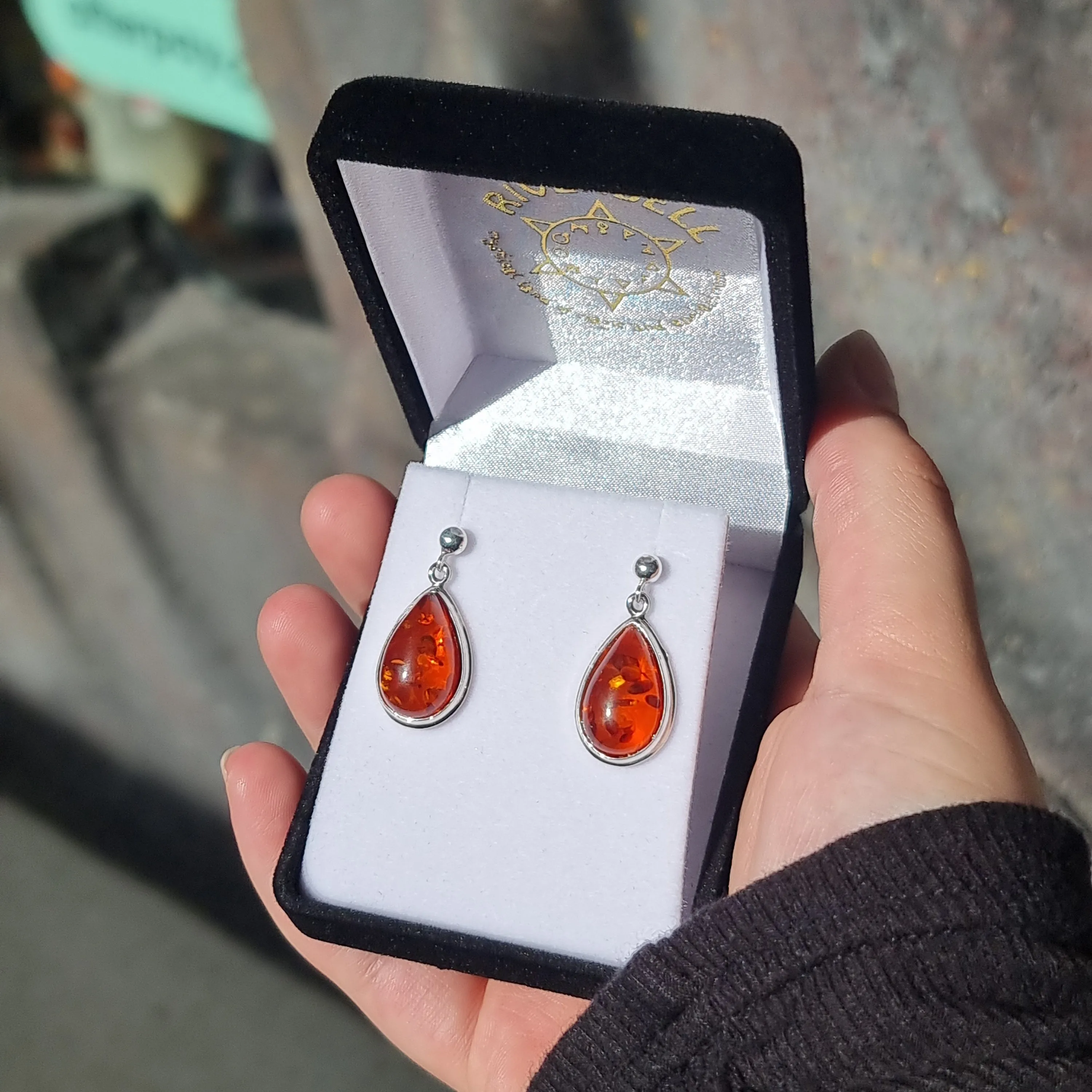 Amber earrings