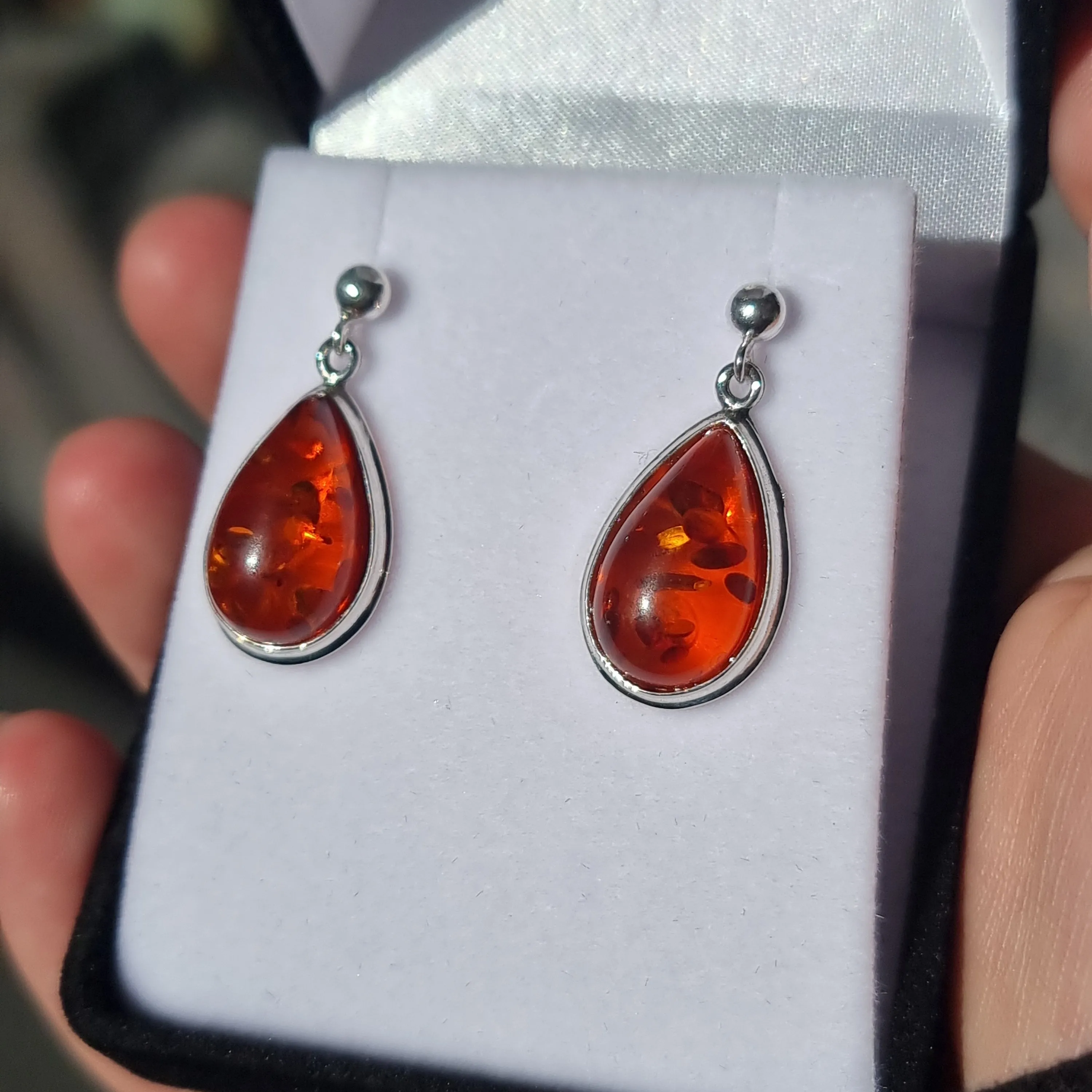 Amber earrings