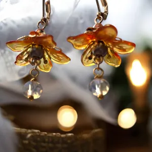 Amber Jasmine Bohemian Bloom Earrings