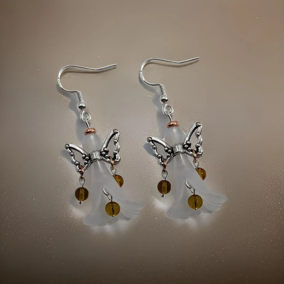 Angel Earrings - Amber