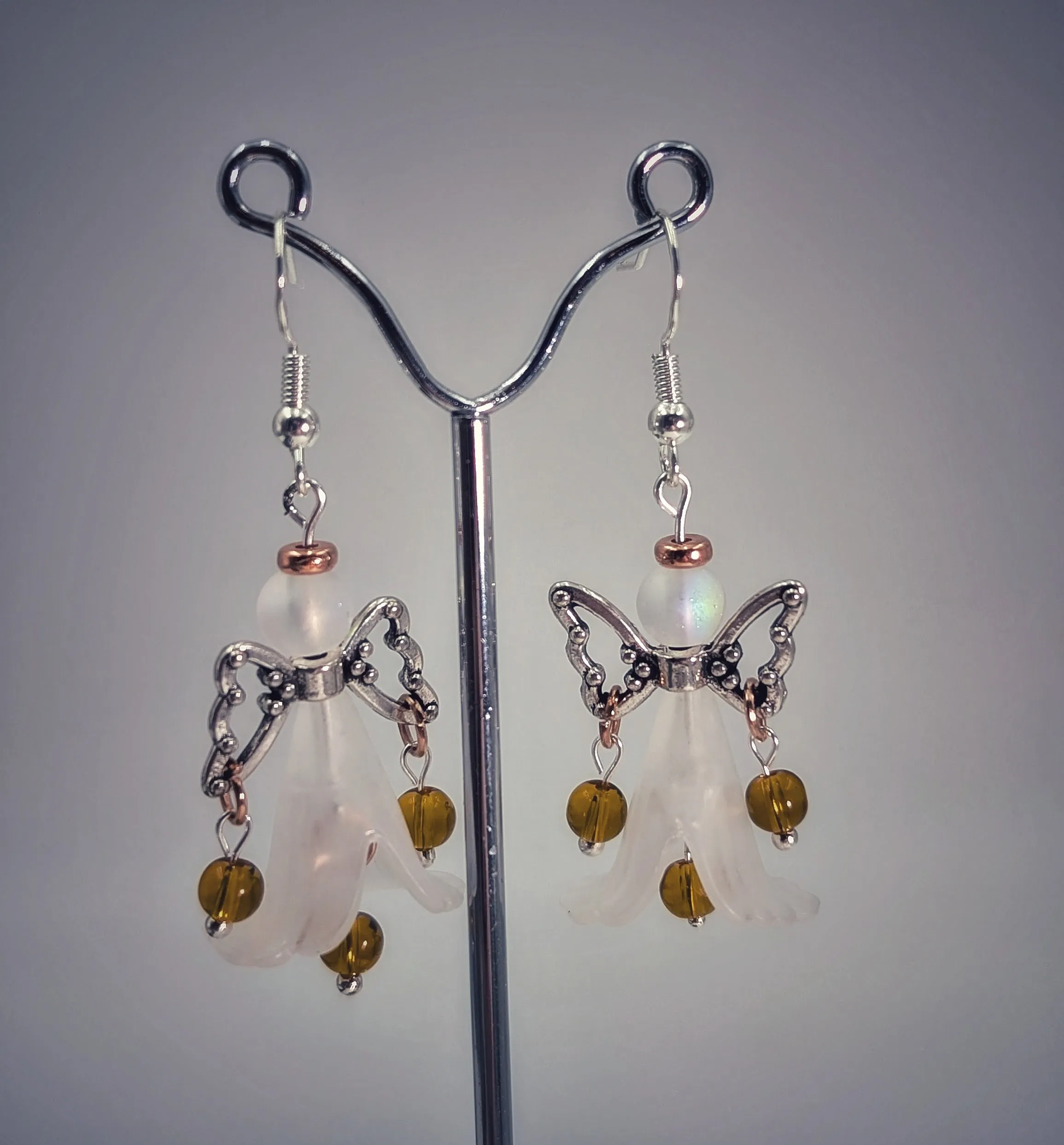 Angel Earrings - Amber