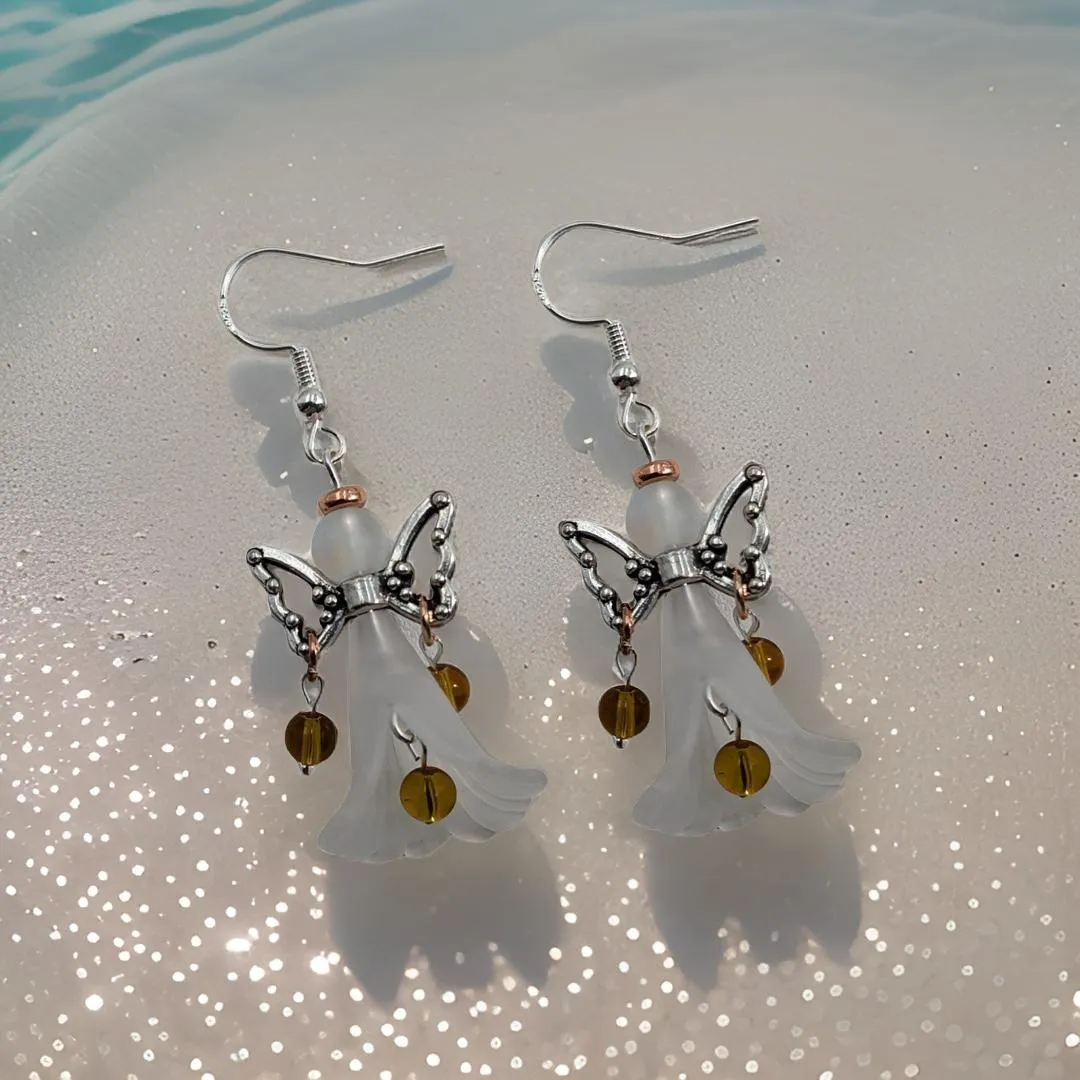 Angel Earrings - Amber