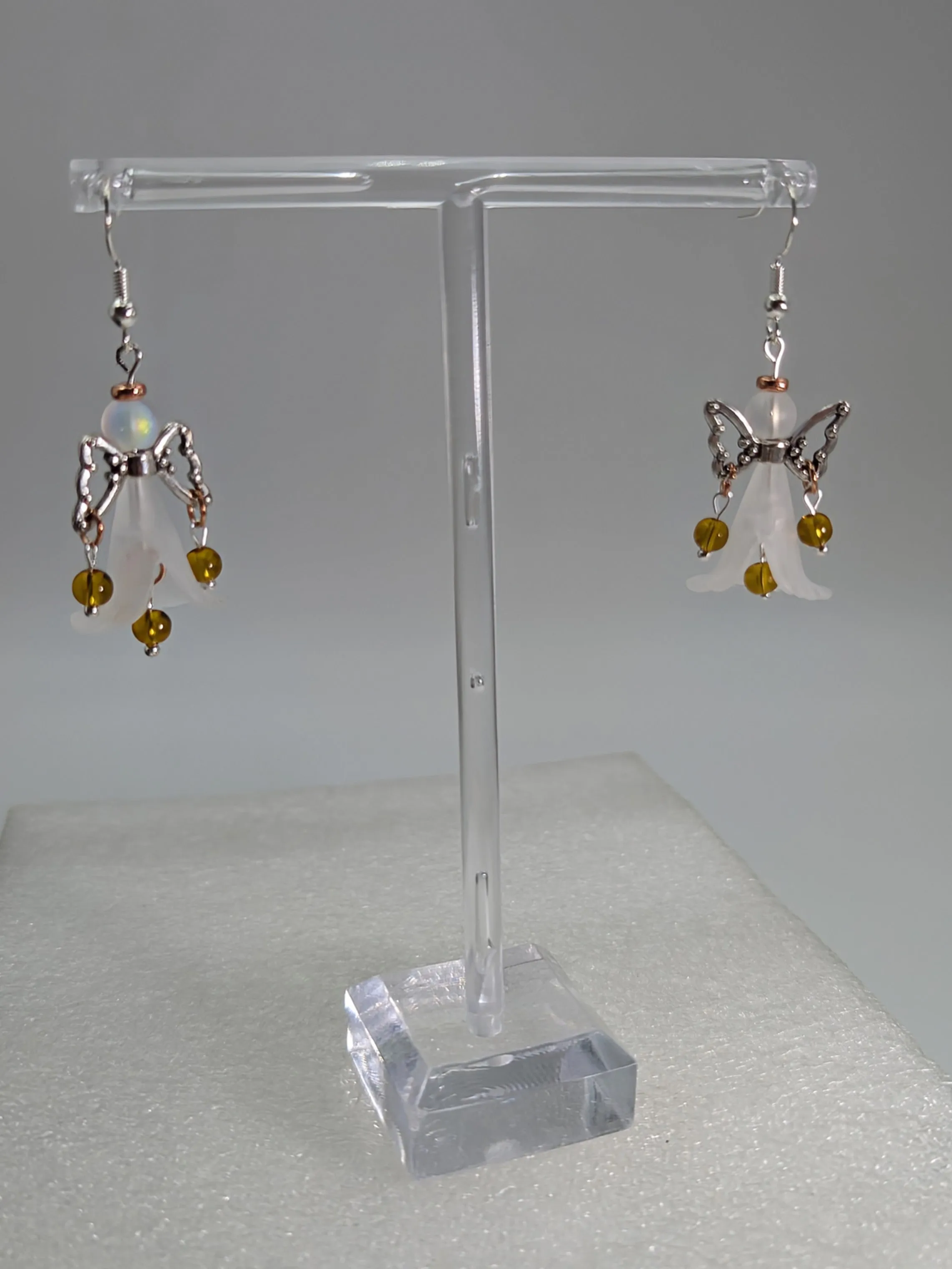 Angel Earrings - Amber