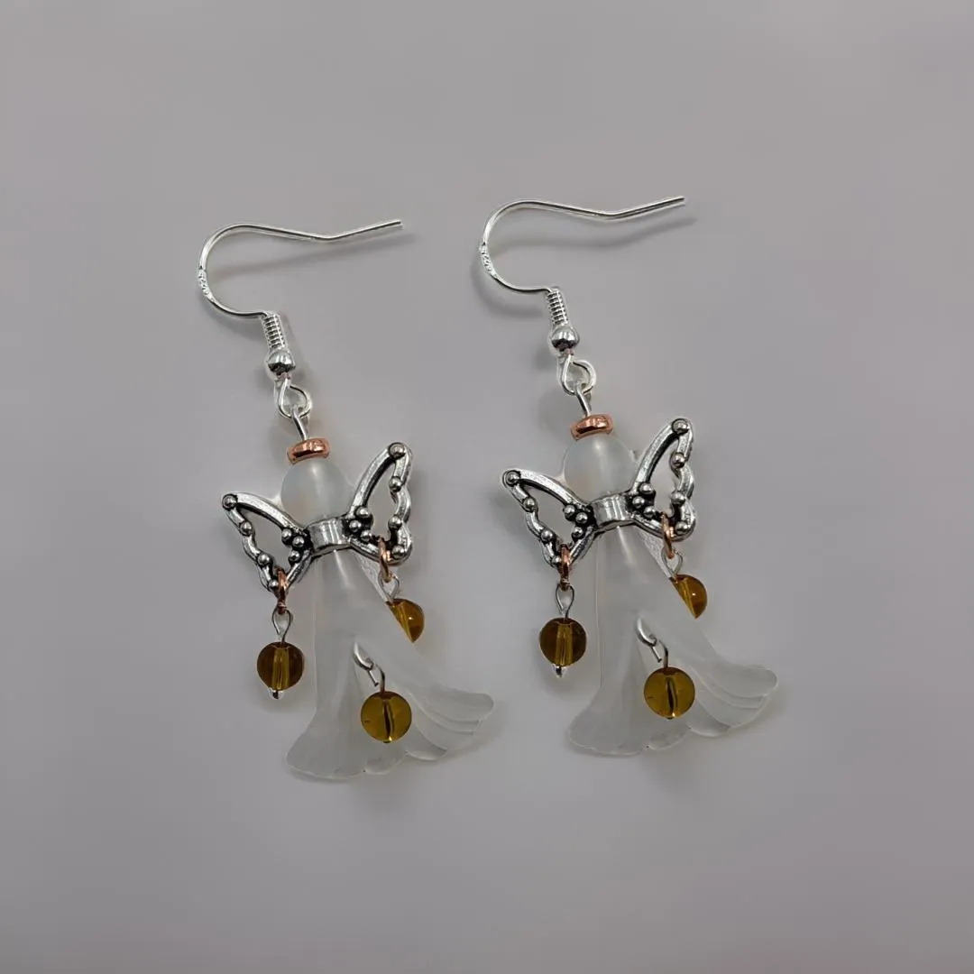 Angel Earrings - Amber