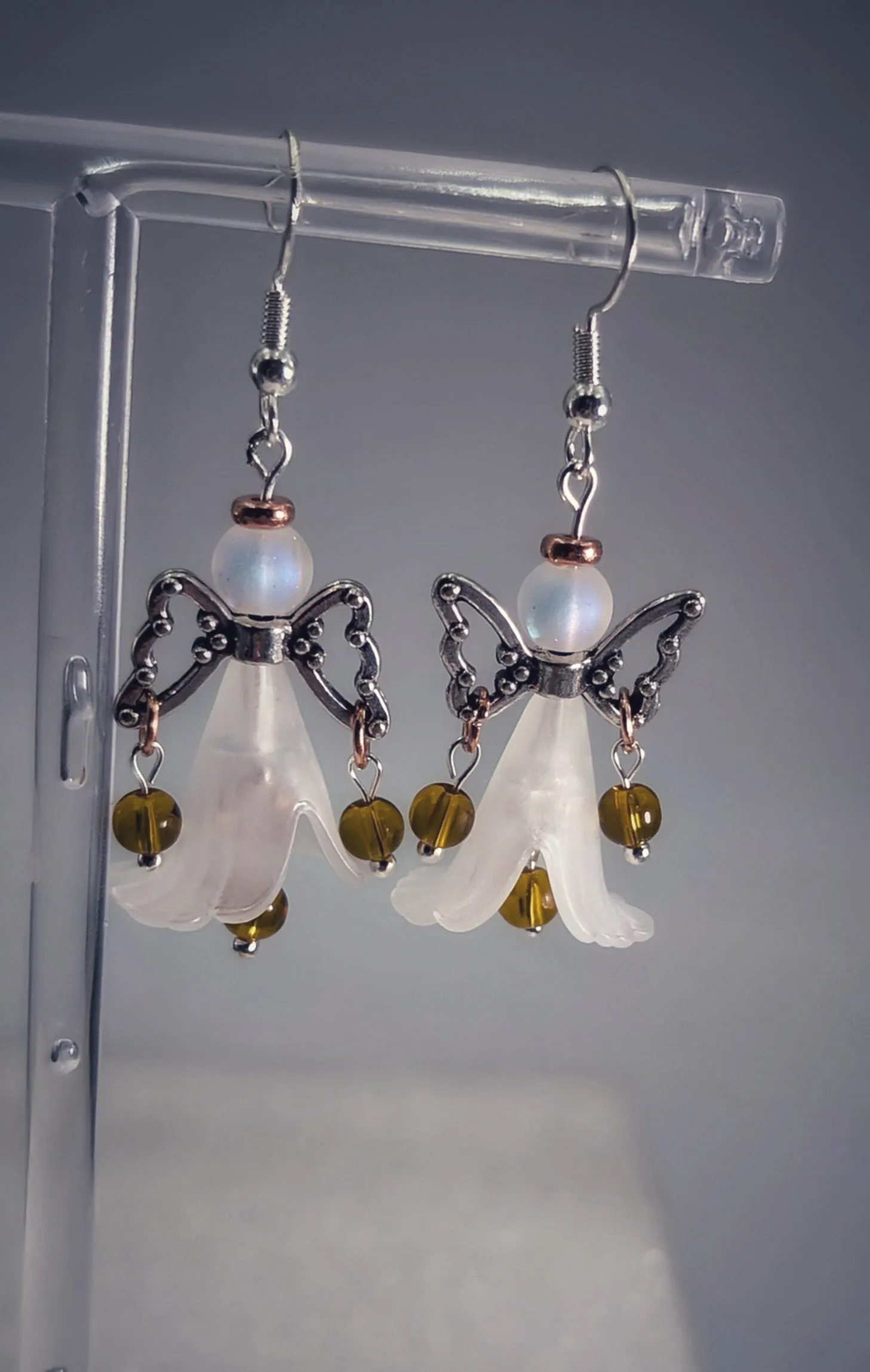 Angel Earrings - Amber