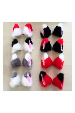 Anime Props Tip Plush Hairpin Solid  Fox Ears Cosplay Accessory