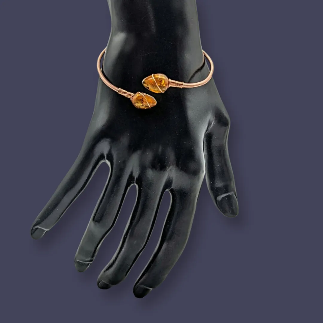Baltic Amber Copper Bracelet