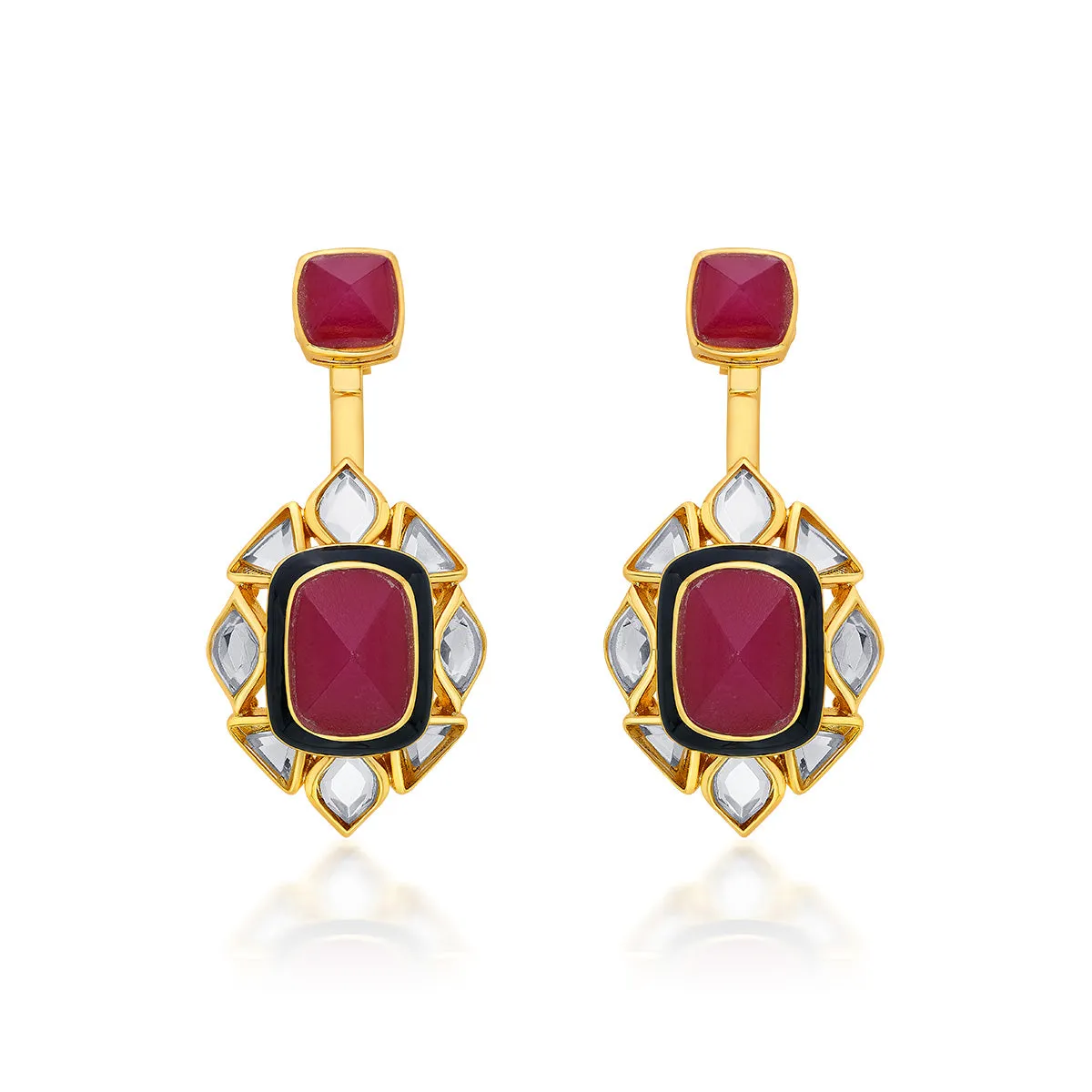 Begum Haute Pink Duplet Earrings