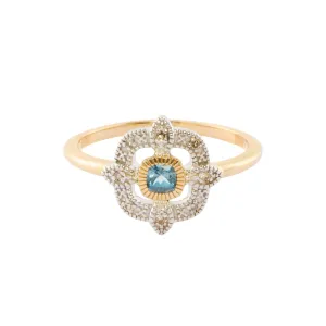 Bettina Ring - London Blue Topaz and Diamond