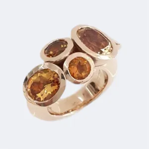 Bronze My Octopus Ring with Citrine