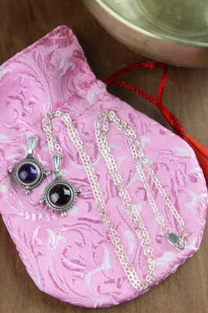 Charm Necklace Gift Set with Mala Bag