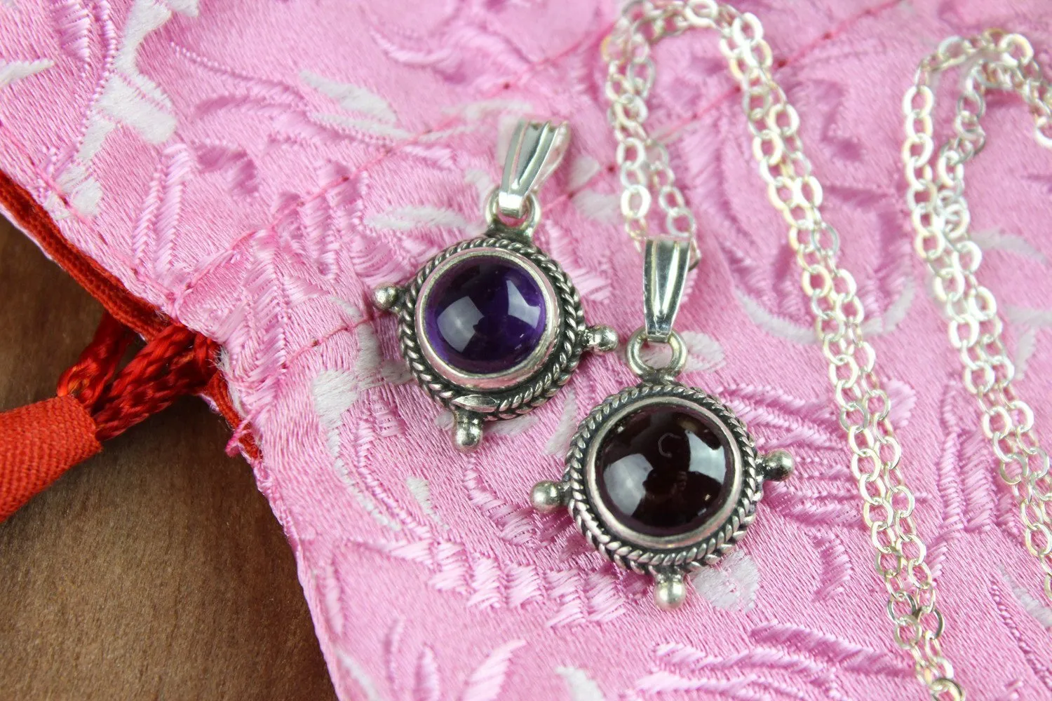 Charm Necklace Gift Set with Mala Bag