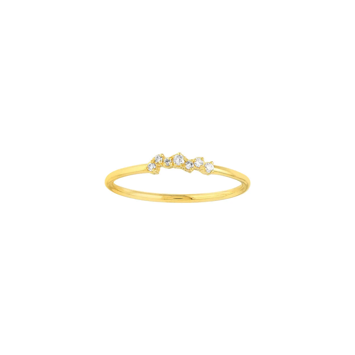 Diamond Cluster Stacking Ring