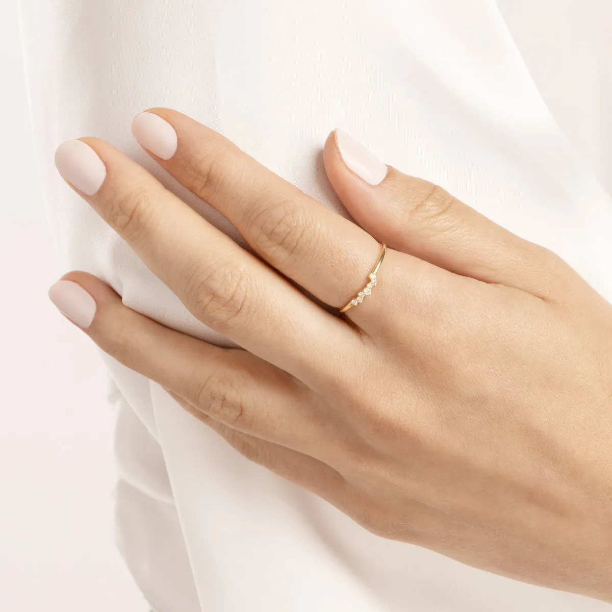 Diamond Cluster Stacking Ring