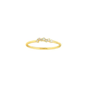Diamond Cluster Stacking Ring