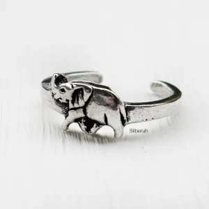 Elephant Silver Toe Ring