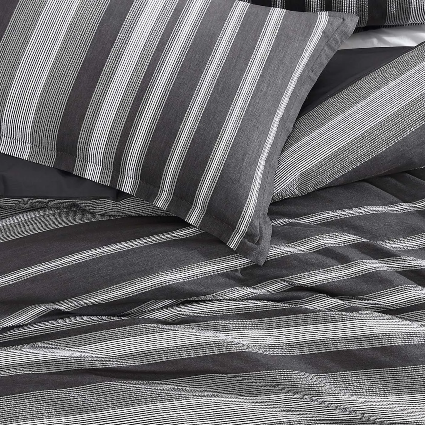 Hunter Charcoal Quilt Cover Set by Logan and Mason Platinum