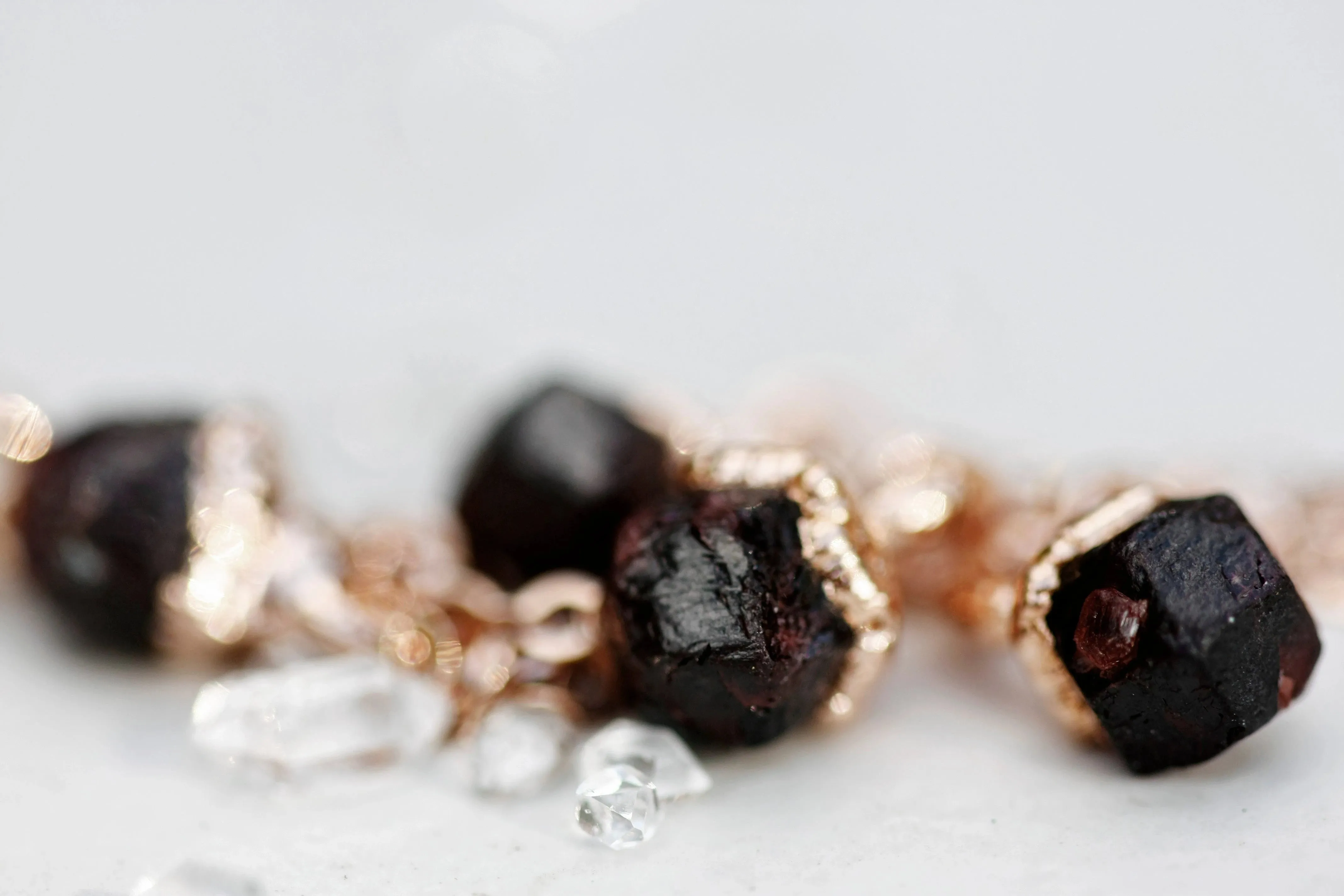 January Raindrops Necklace · Dark Garnet