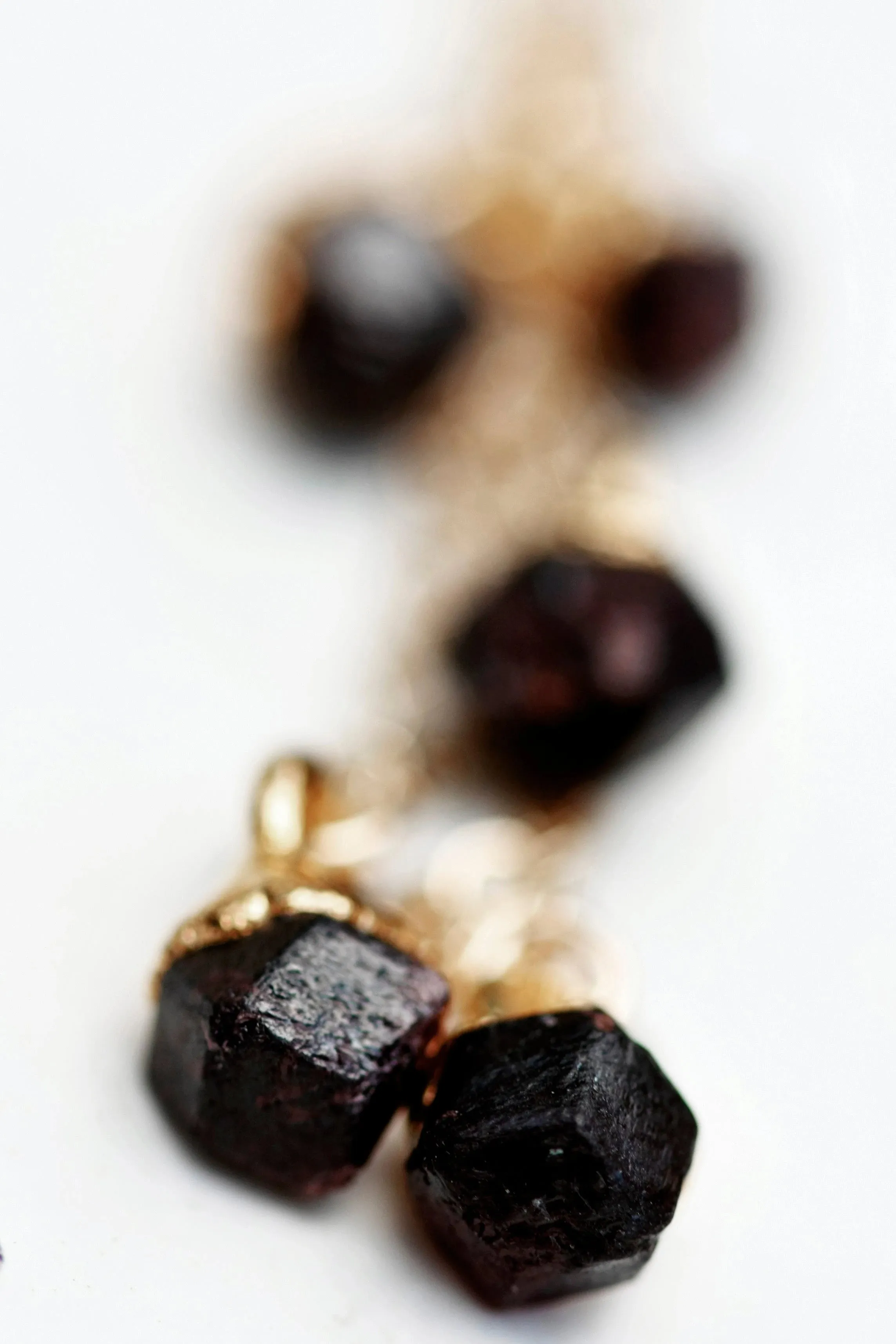 January Raindrops Necklace · Dark Garnet