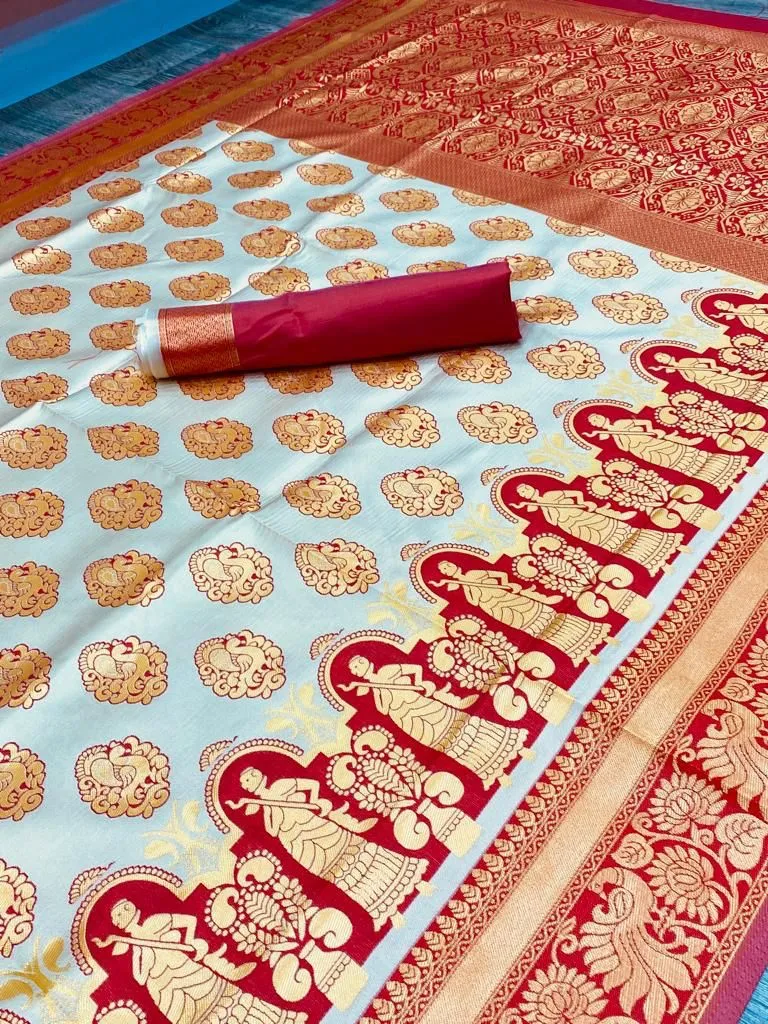 Kanjivaram Special Lichi Silk Banarasi Saree