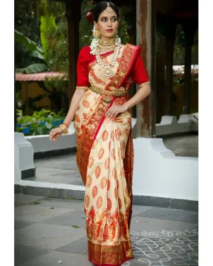 Kanjivaram Special Lichi Silk Banarasi Saree