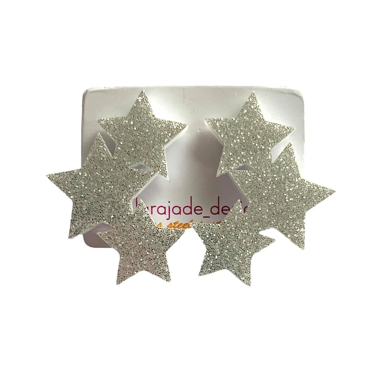 Lara Jade | silver glitter star studs