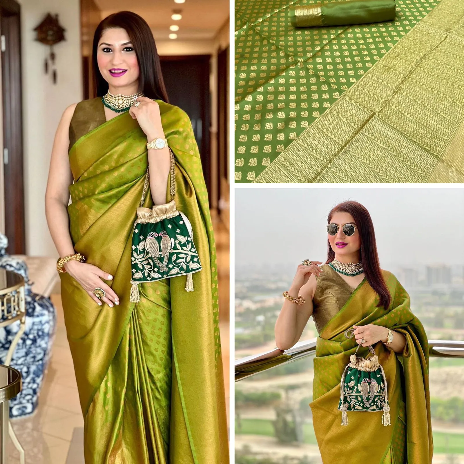 Lichi Silk Banarasi Saree