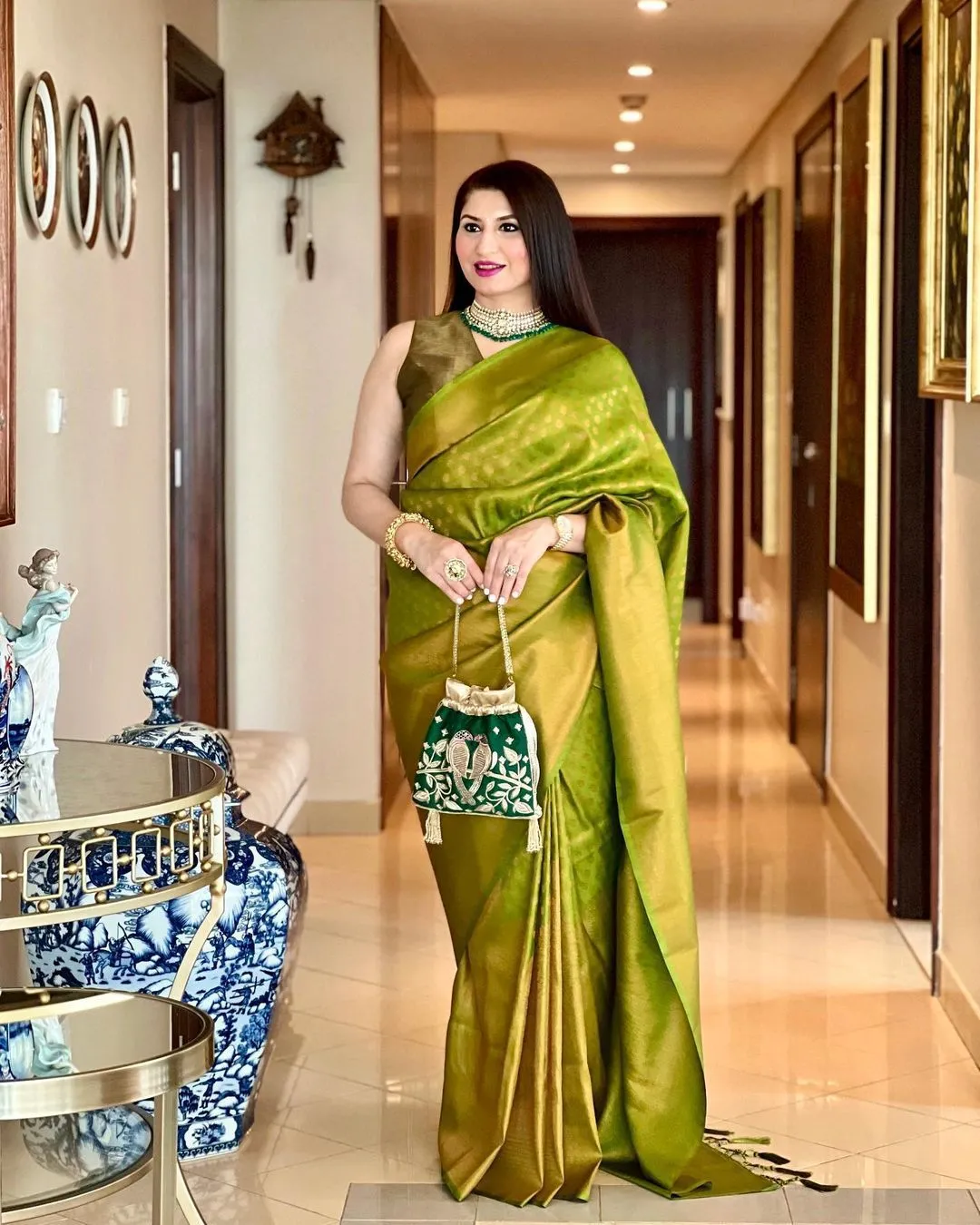 Lichi Silk Banarasi Saree