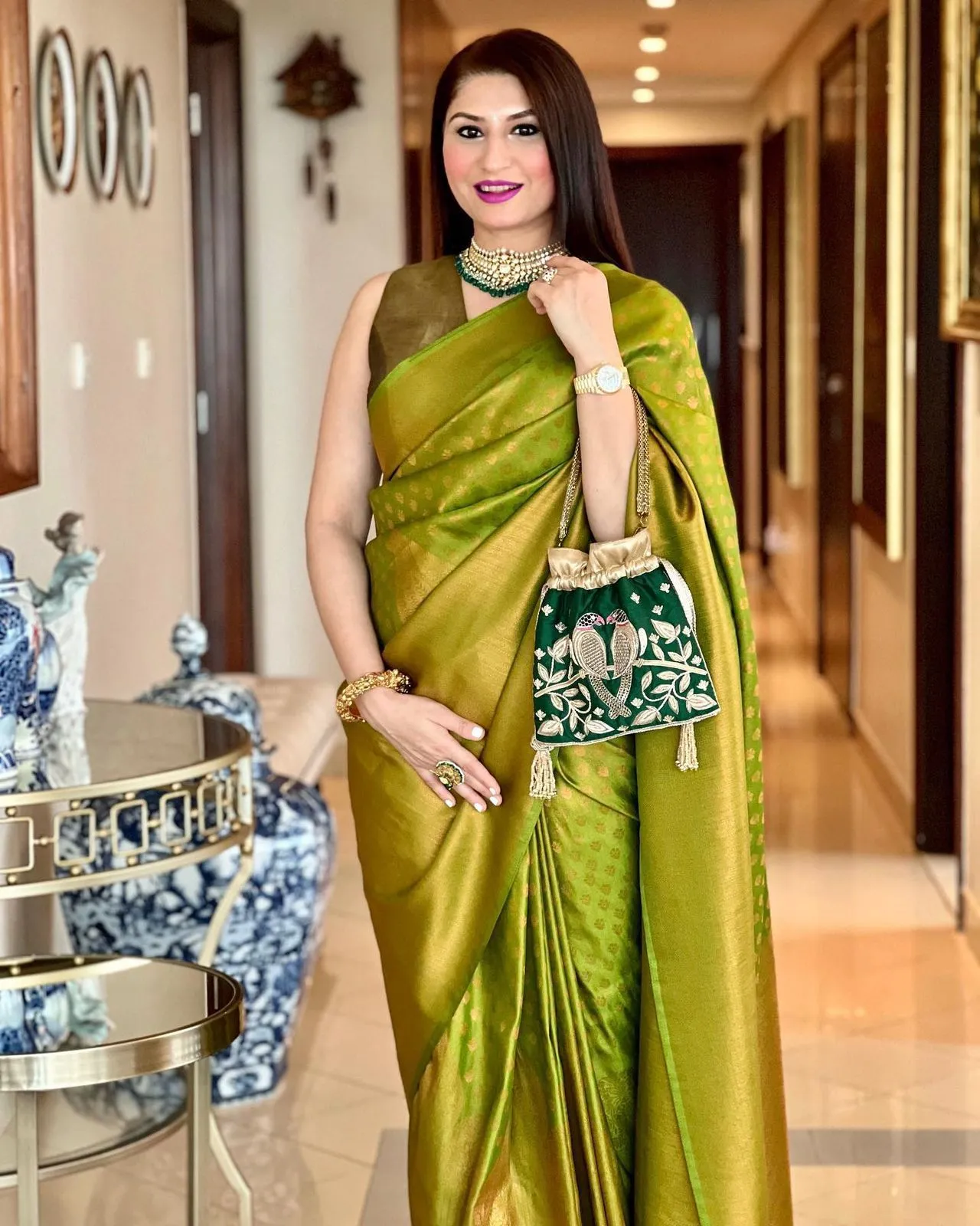 Lichi Silk Banarasi Saree
