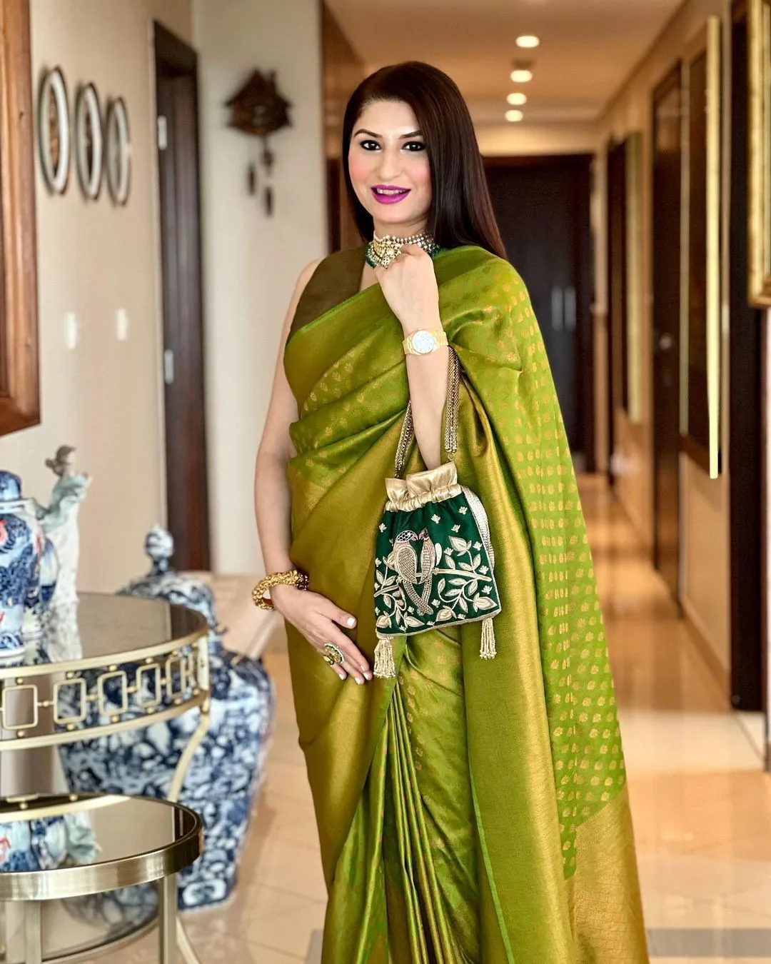 Lichi Silk Banarasi Saree