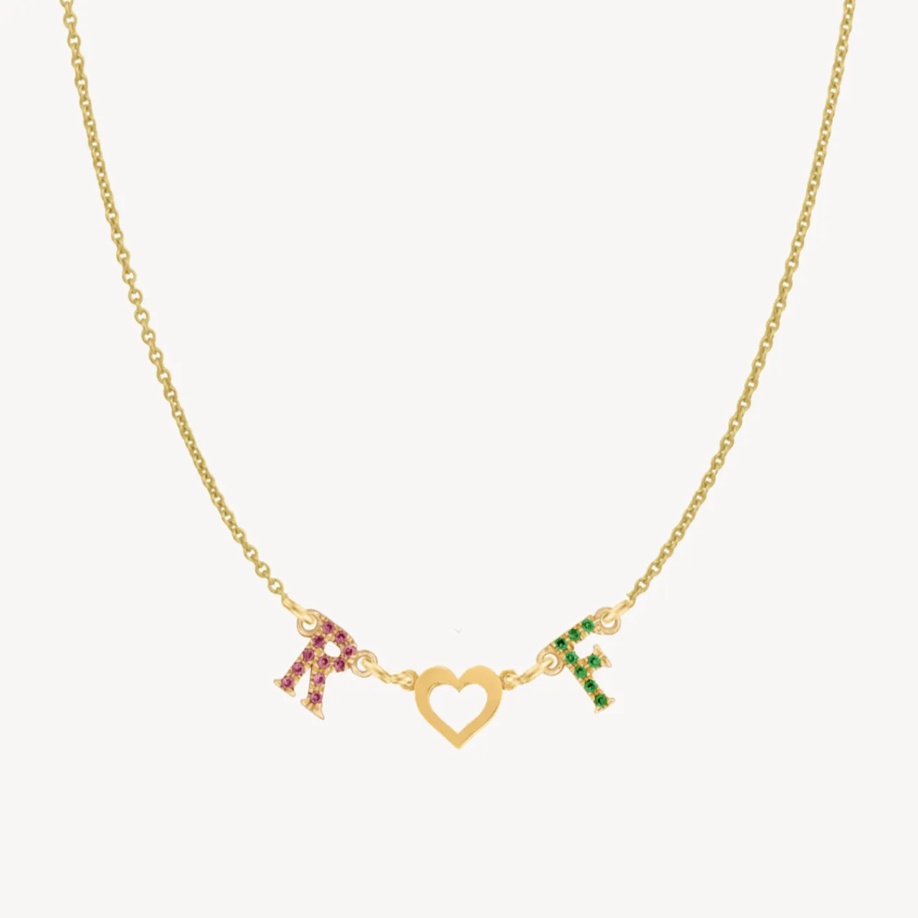 Personalised Rainbow Letter Necklace