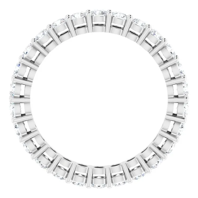 Platinum 1 1/2 CTW Natural Diamond Eternity Band Size 7.5