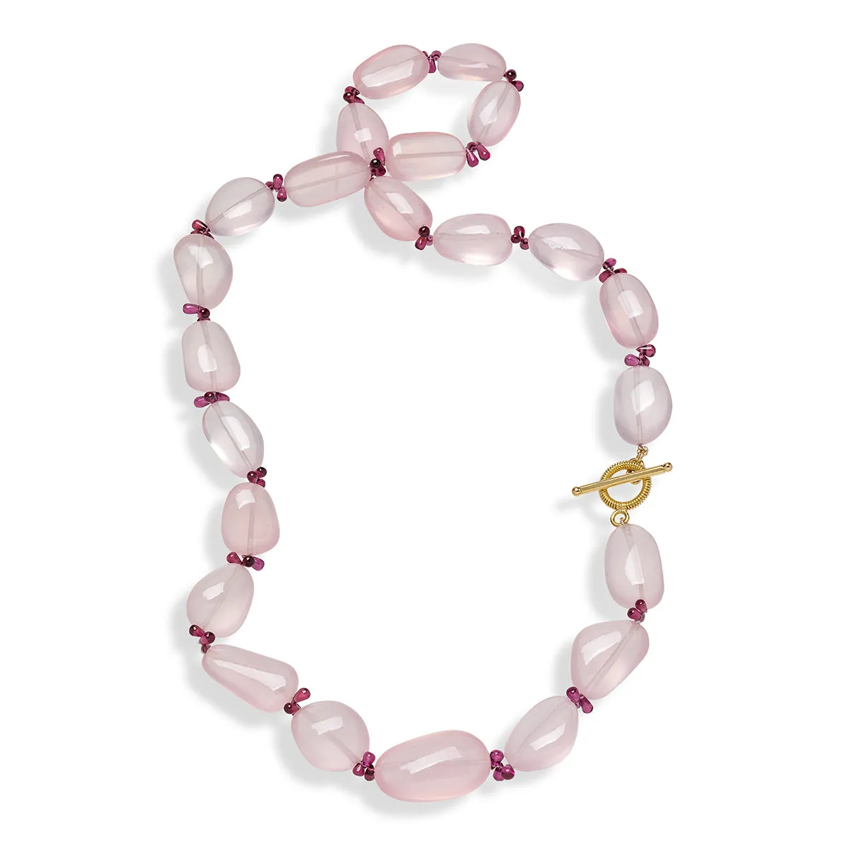 Rose Quartz and Rhodolite Garnet Necklace