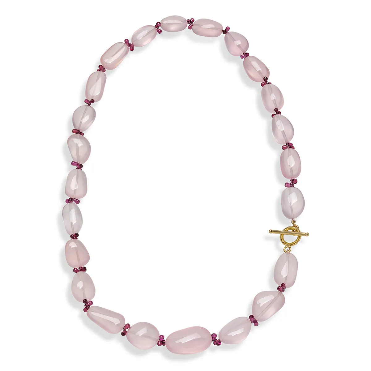 Rose Quartz and Rhodolite Garnet Necklace