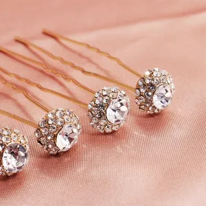 Sarah Crystal Ball Wedding Hair pins Accessories