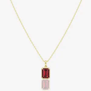 Seta Necklace in Garnet