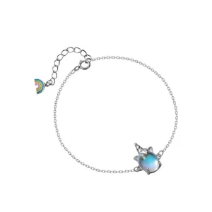 Sterling Silver Unicorn Bracelet Horn