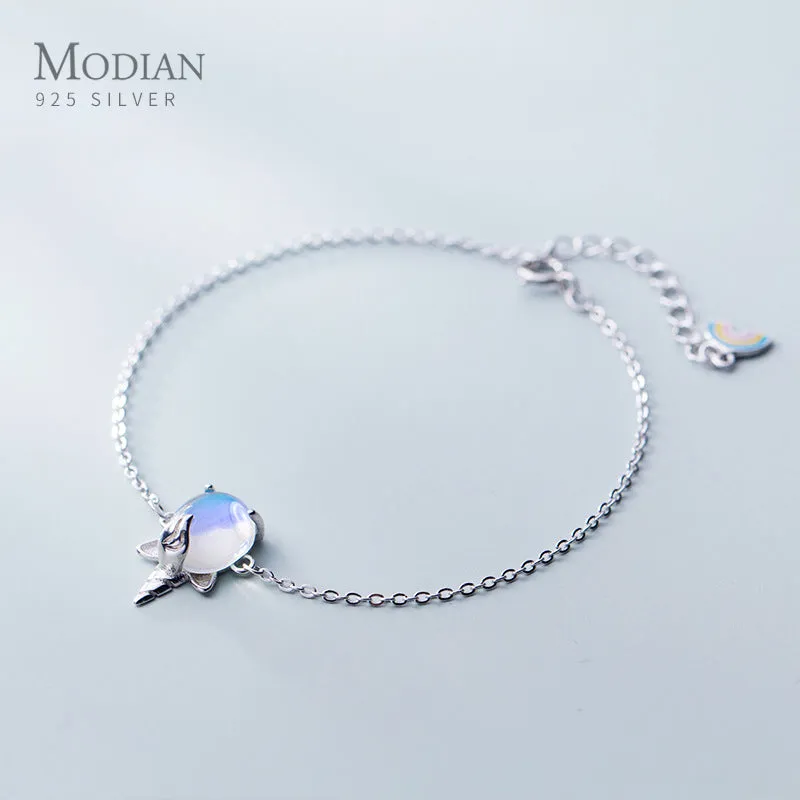 Sterling Silver Unicorn Bracelet Horn